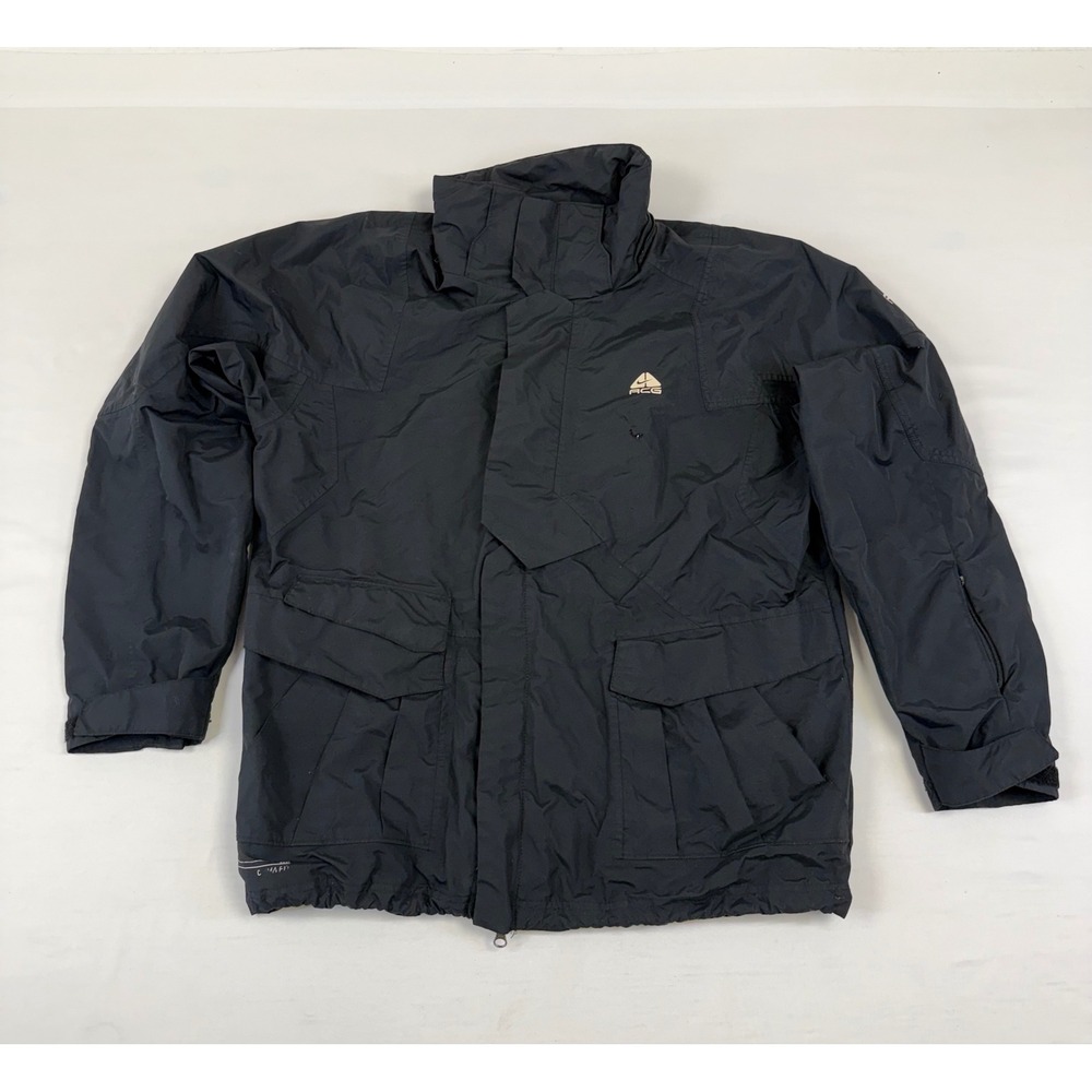 Nike ACG Outer Layer 3 Jacket Mens‎ Large Black Vintage Gorpcore Technical Shell